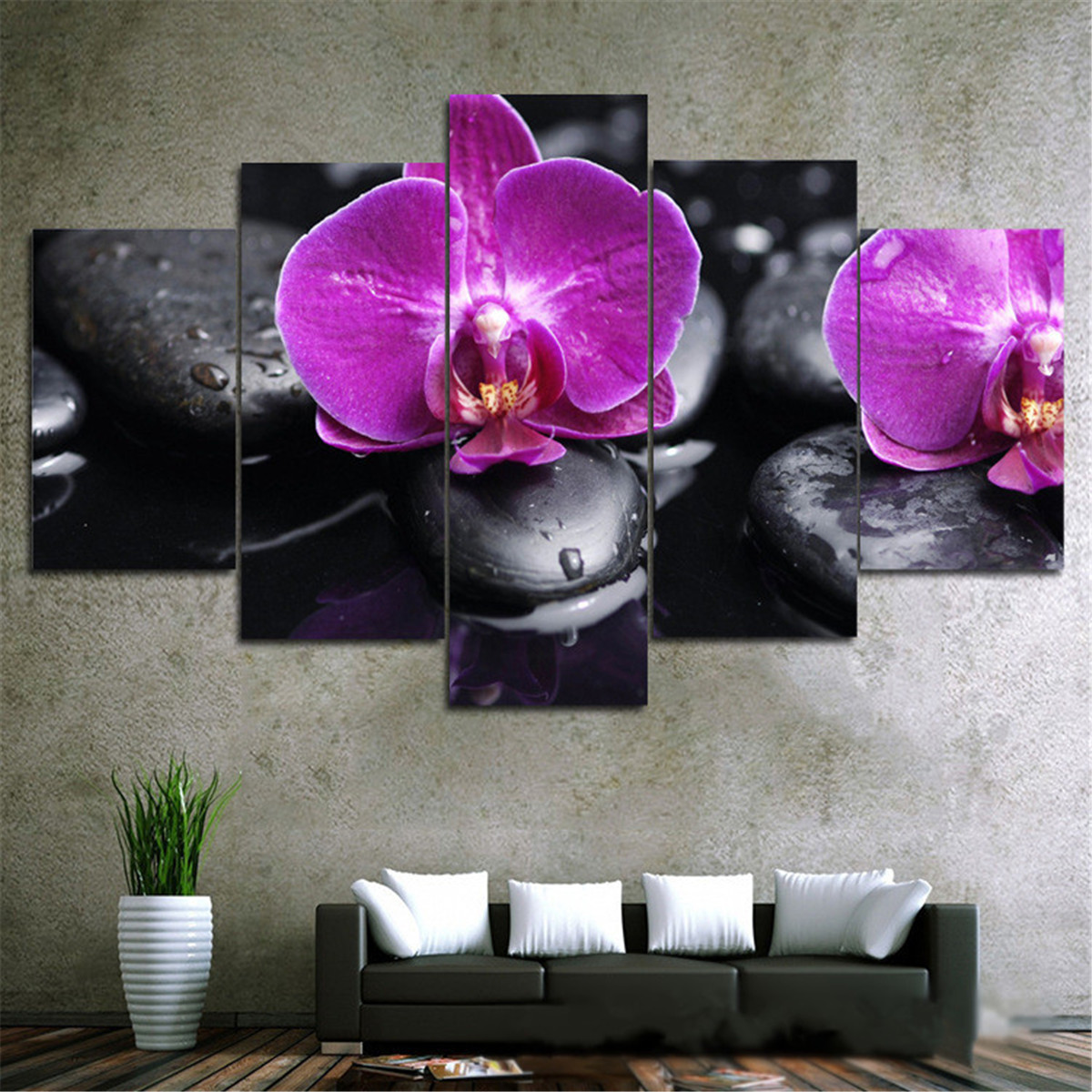 5Pcs-DIY-Modern-Abstract-Flowers-Canvas-Print-Painting-Picture-Wall-Art-Home-Decoration-Wallpaper-1746742-7