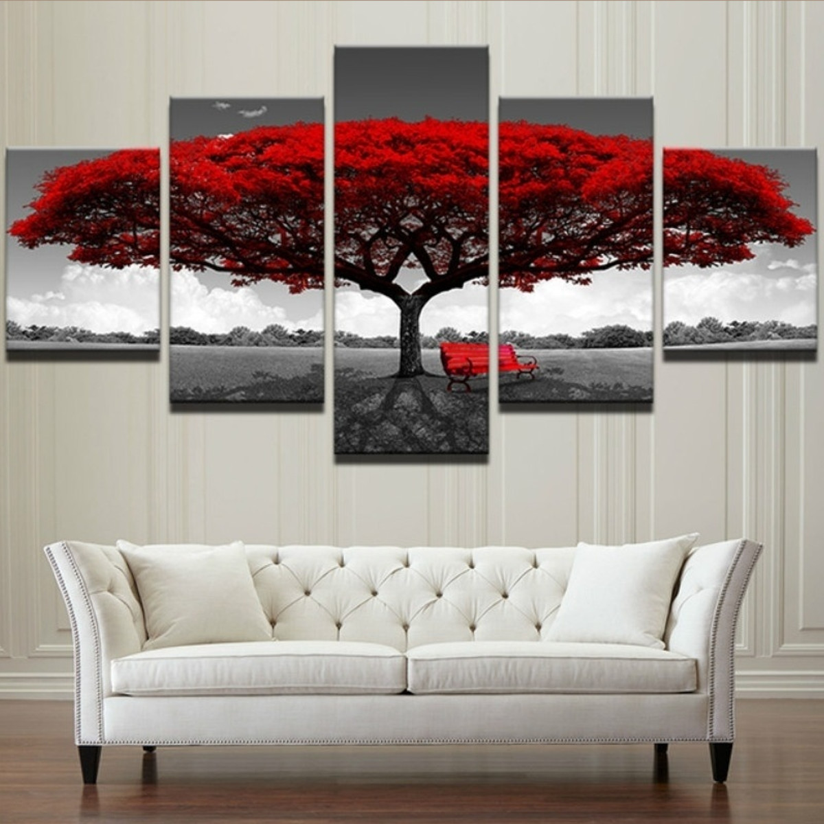 5Pcs-Red-Tree-Canvas-Paintings-Wall-Decorative-Print-Art-Pictures-Unframed-Wall-Hanging-Home-Office--1774551-7