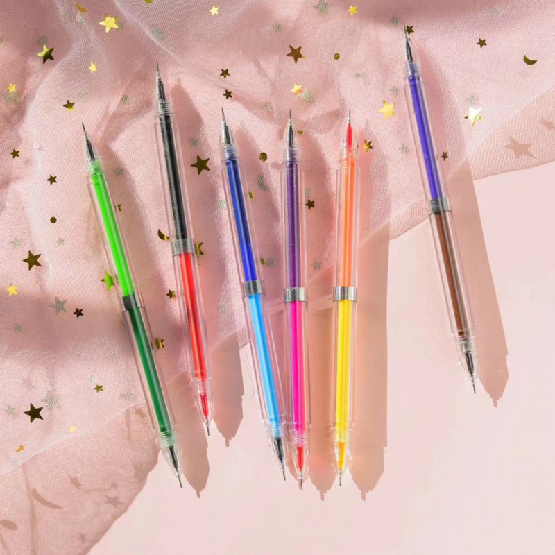 6-Pcs-12-Colors-Double-Head-Gel-Pen-Highlighter-Marker-Pen-Student-1650178-3