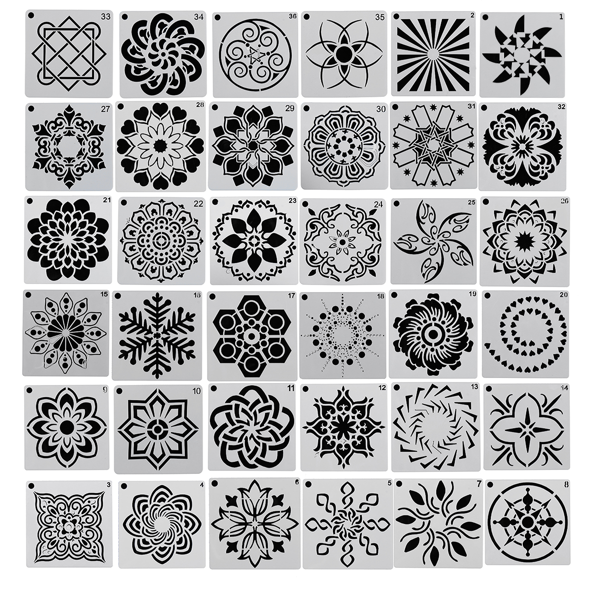70Pcs-Mandala-Dotting-Tools-Set-Rock-Painting-Kit-Nail-Art-Craft-Pen-Paint-Stencil-Supplies-1783942-13