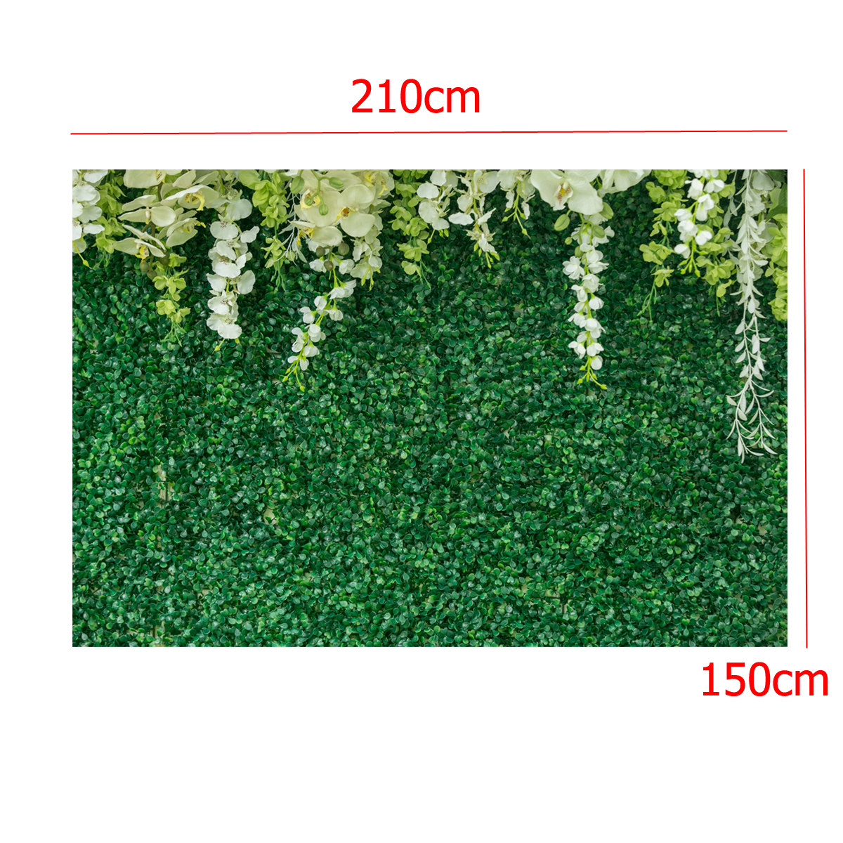 7ftx5ft-White-Flower-Green-Leaves-Photography-Background-Cloth-Backdrops-21x15m-1747745-3