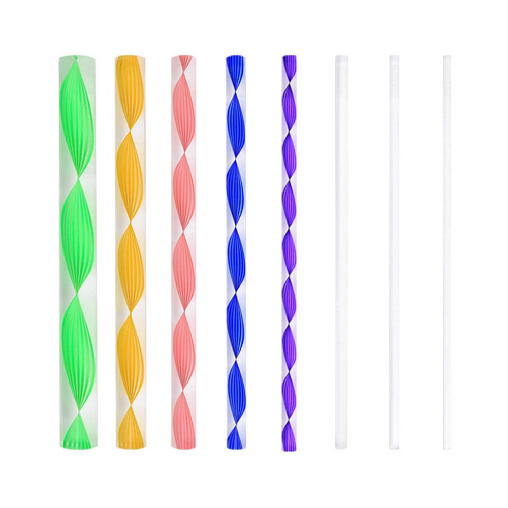8Pcs-Colorful-Acrylic-Rod-Twisted-Bar-Point-Brush-Solid-Round-Stick-Point-Pottery-Auxiliary-Tool-Man-1688480-2