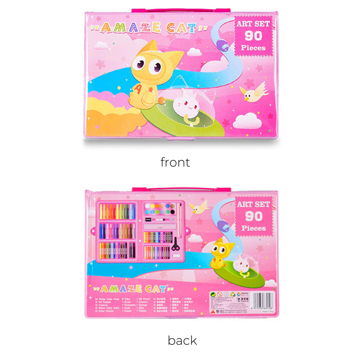 90Pcs-Painting-Art-Set-Kids-Painting-Tool-Drawing-Graffiti-Toys-Watercolor-Pens-Oil-Pastel-Children--1739998-11