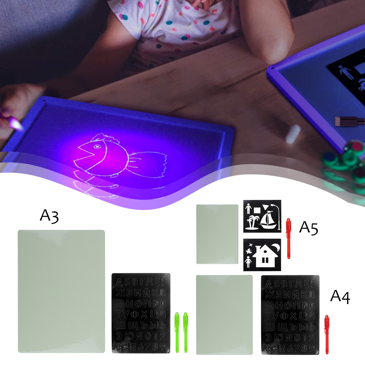 A3A4A5-Magic-Luminous-3D-Drawing-Board-Fluorescent-Developing-Toy-Graffiti-Doodle-Drawing-Board-Kids-1619563-2