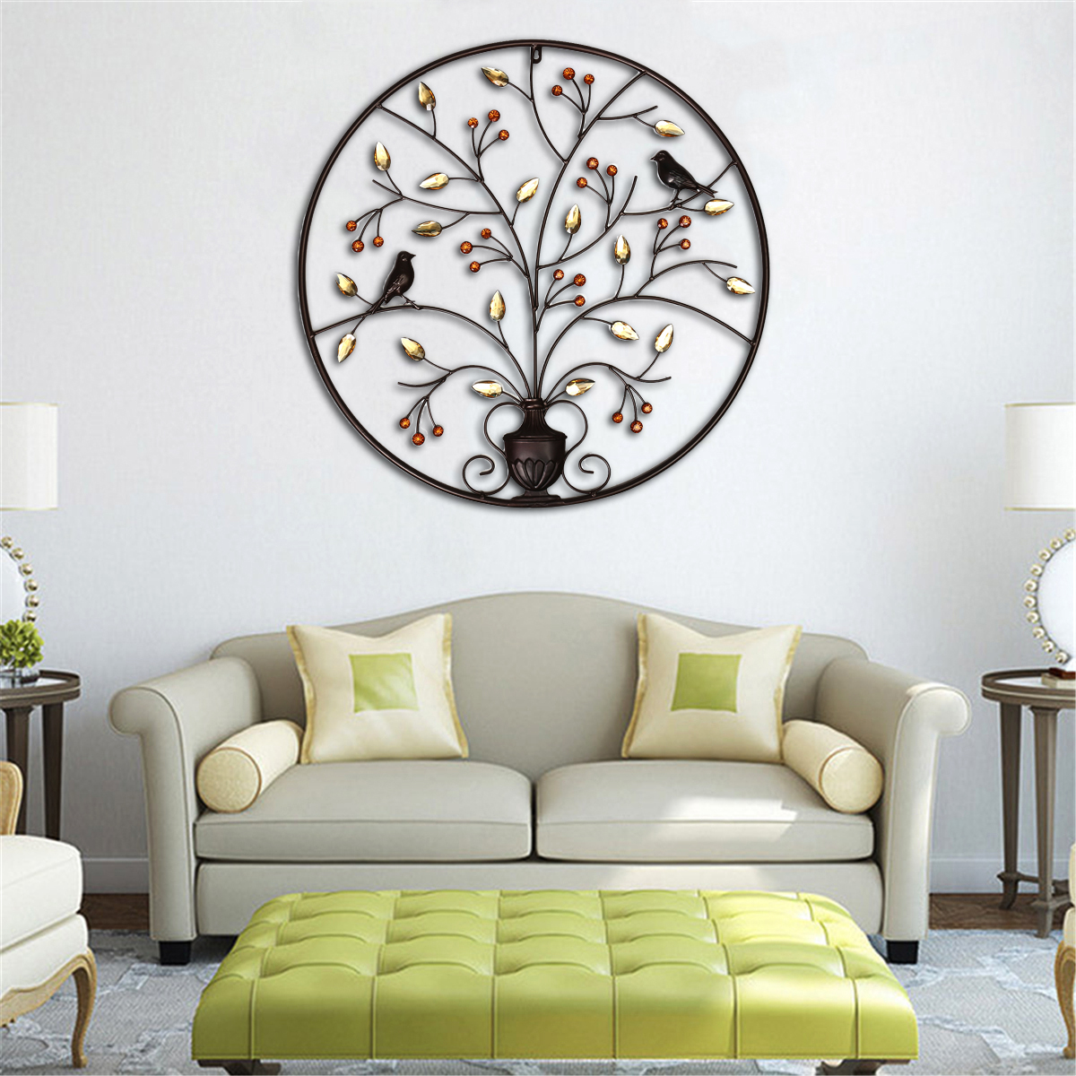 Brown-Tree-of-Life-Wall-Hanging-Art-Picture-Metal-Iron-Sculpture-BIG-62cm-Wall-Decorative-Art-Kit-Ga-1765506-4