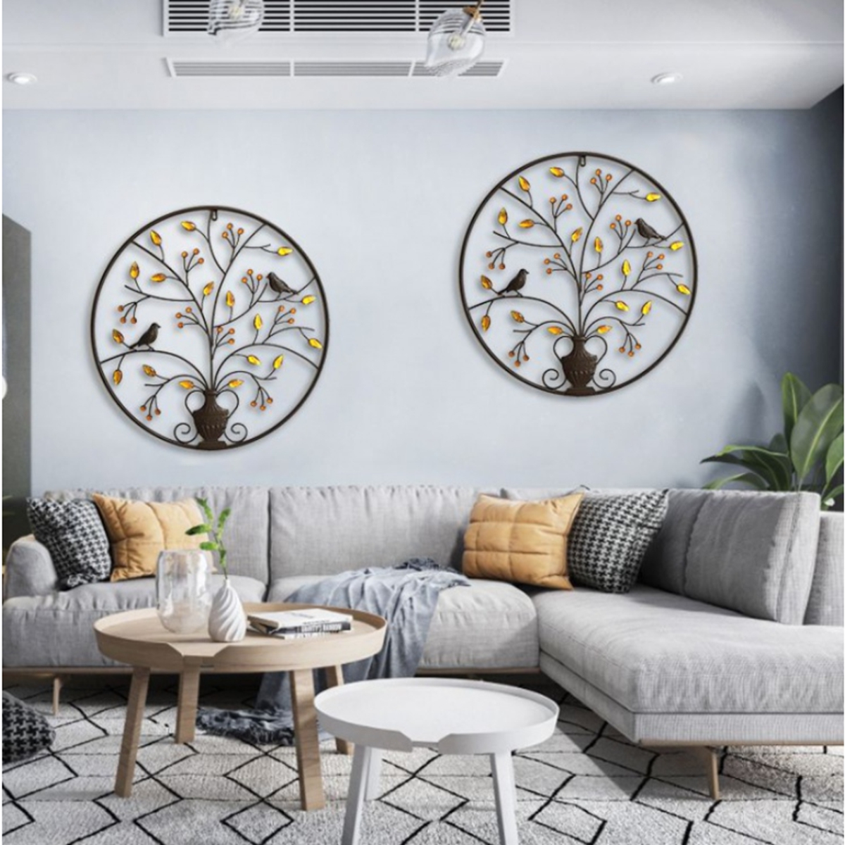 Brown-Tree-of-Life-Wall-Hanging-Art-Picture-Metal-Iron-Sculpture-BIG-62cm-Wall-Decorative-Art-Kit-Ga-1765506-6