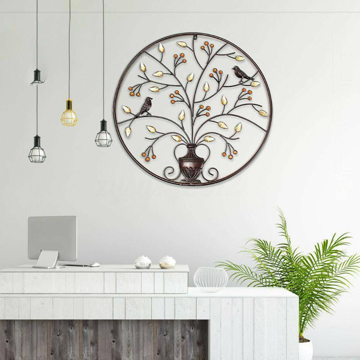 Brown-Tree-of-Life-Wall-Hanging-Art-Picture-Metal-Iron-Sculpture-BIG-62cm-Wall-Decorative-Art-Kit-Ga-1765506-7