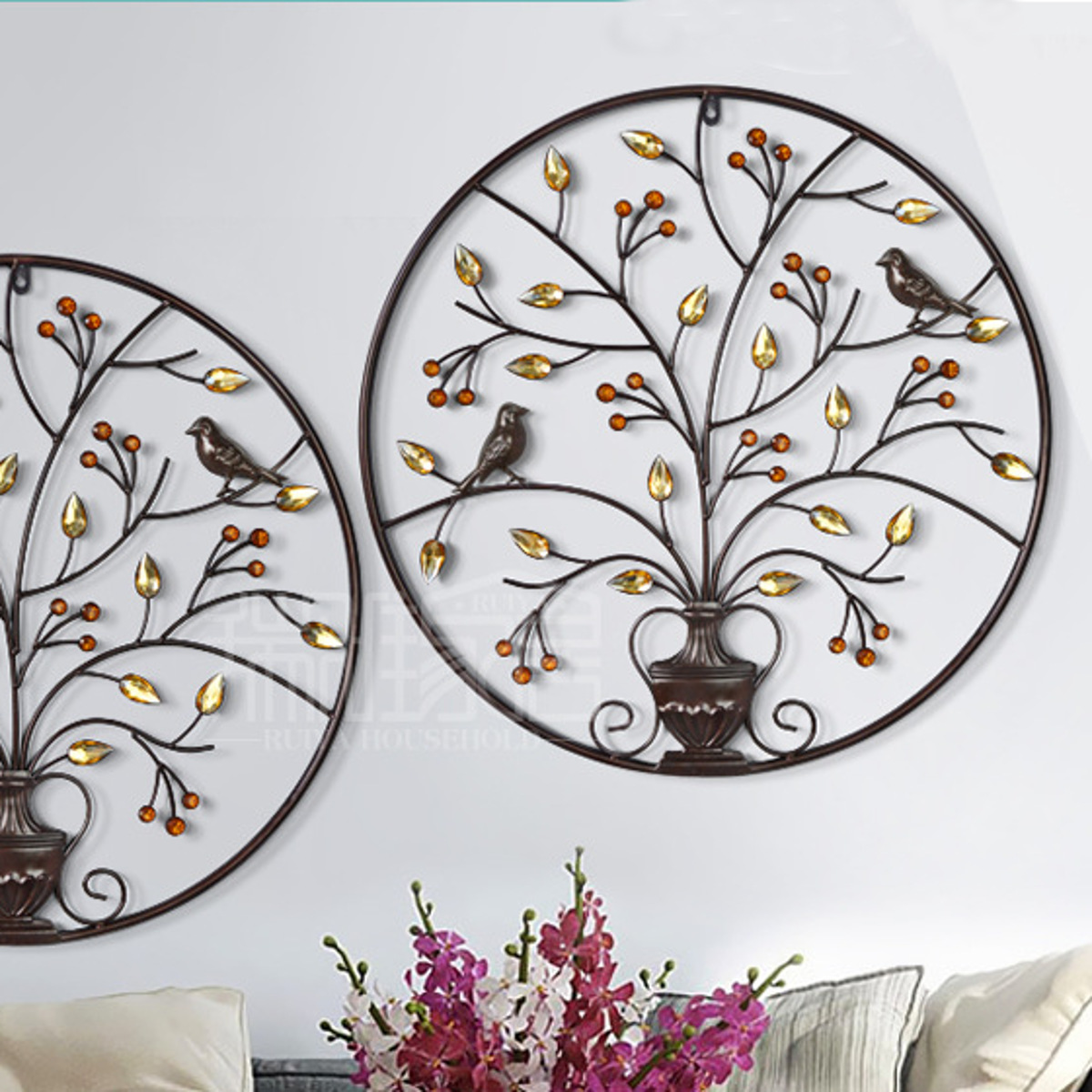 Brown-Tree-of-Life-Wall-Hanging-Art-Picture-Metal-Iron-Sculpture-BIG-62cm-Wall-Decorative-Art-Kit-Ga-1765506-8