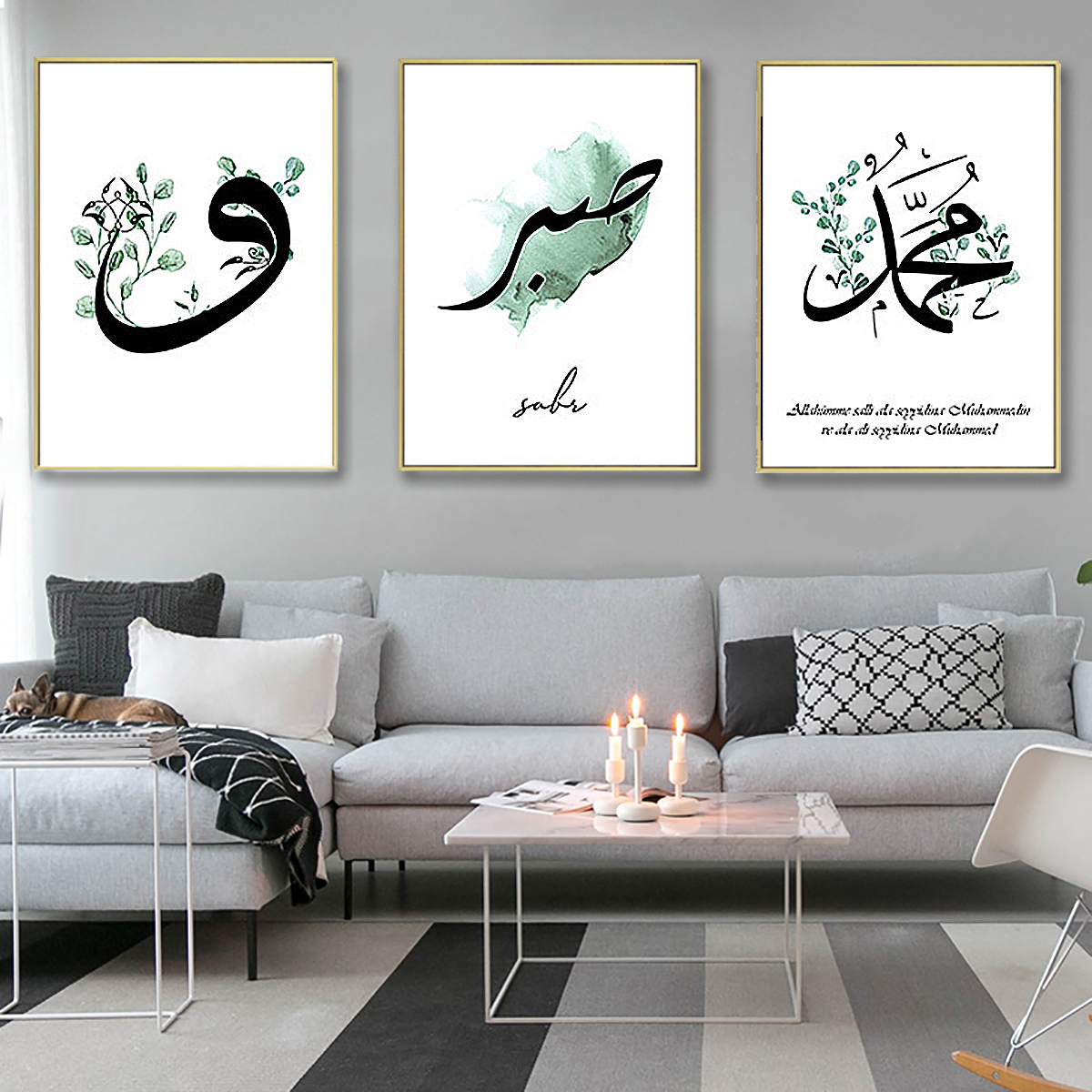 Canvas-Painting-Islamic-Quote-Wall-Art-Poster-Hassan-II-Mosque-Sabr-Bismillah-Print-Arab-Decoration--1724172-6