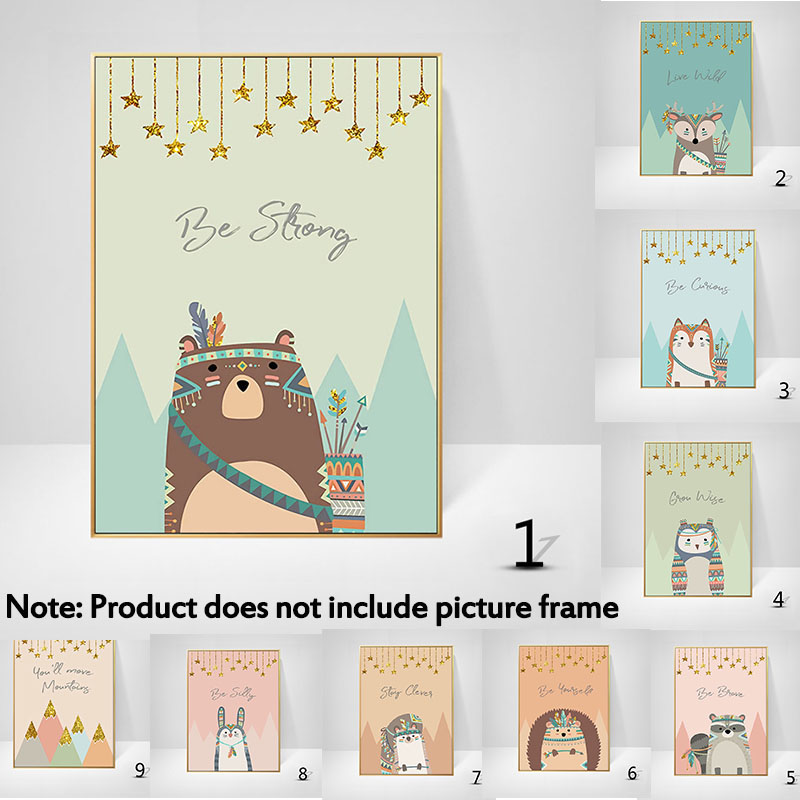 Cartoon-Canvas-Painting-HD-Wall-Hanging-Picture-Childrens-Room-Decoration-Frameless-Cartoon-Animal-P-1789209-1