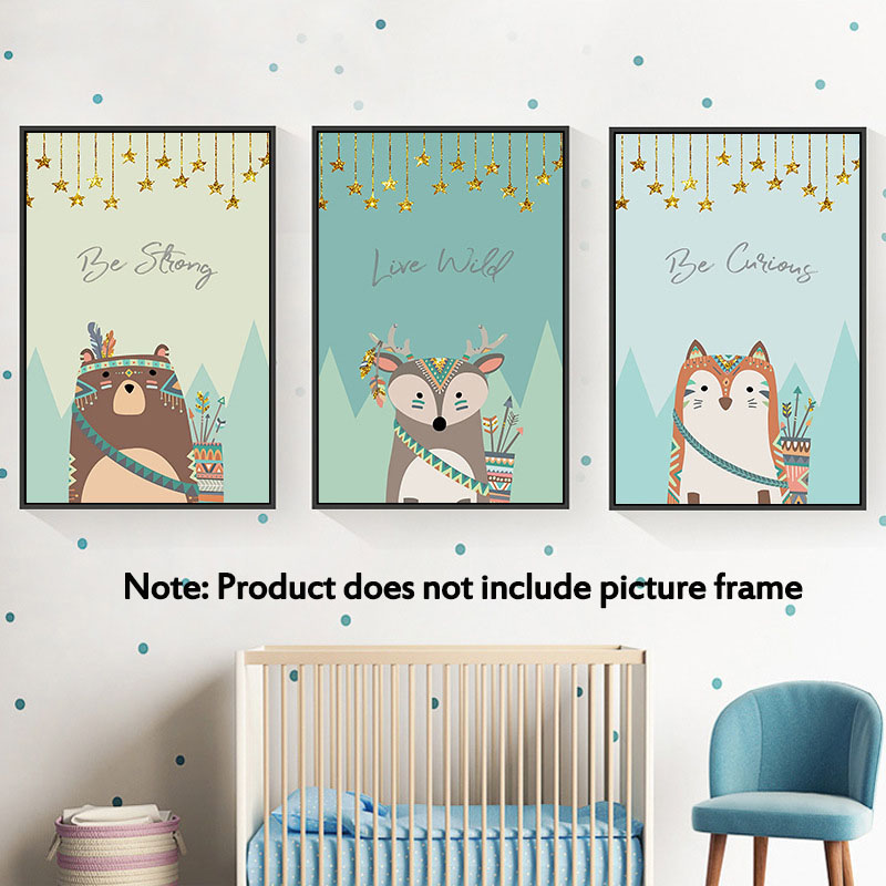 Cartoon-Canvas-Painting-HD-Wall-Hanging-Picture-Childrens-Room-Decoration-Frameless-Cartoon-Animal-P-1789209-4