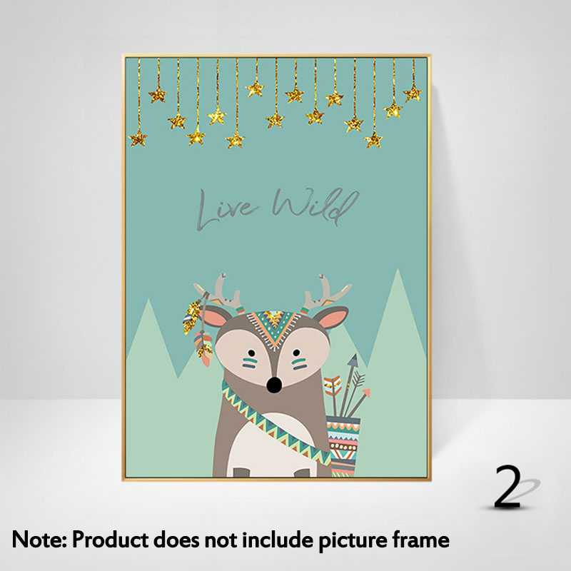 Cartoon-Canvas-Painting-HD-Wall-Hanging-Picture-Childrens-Room-Decoration-Frameless-Cartoon-Animal-P-1789209-7