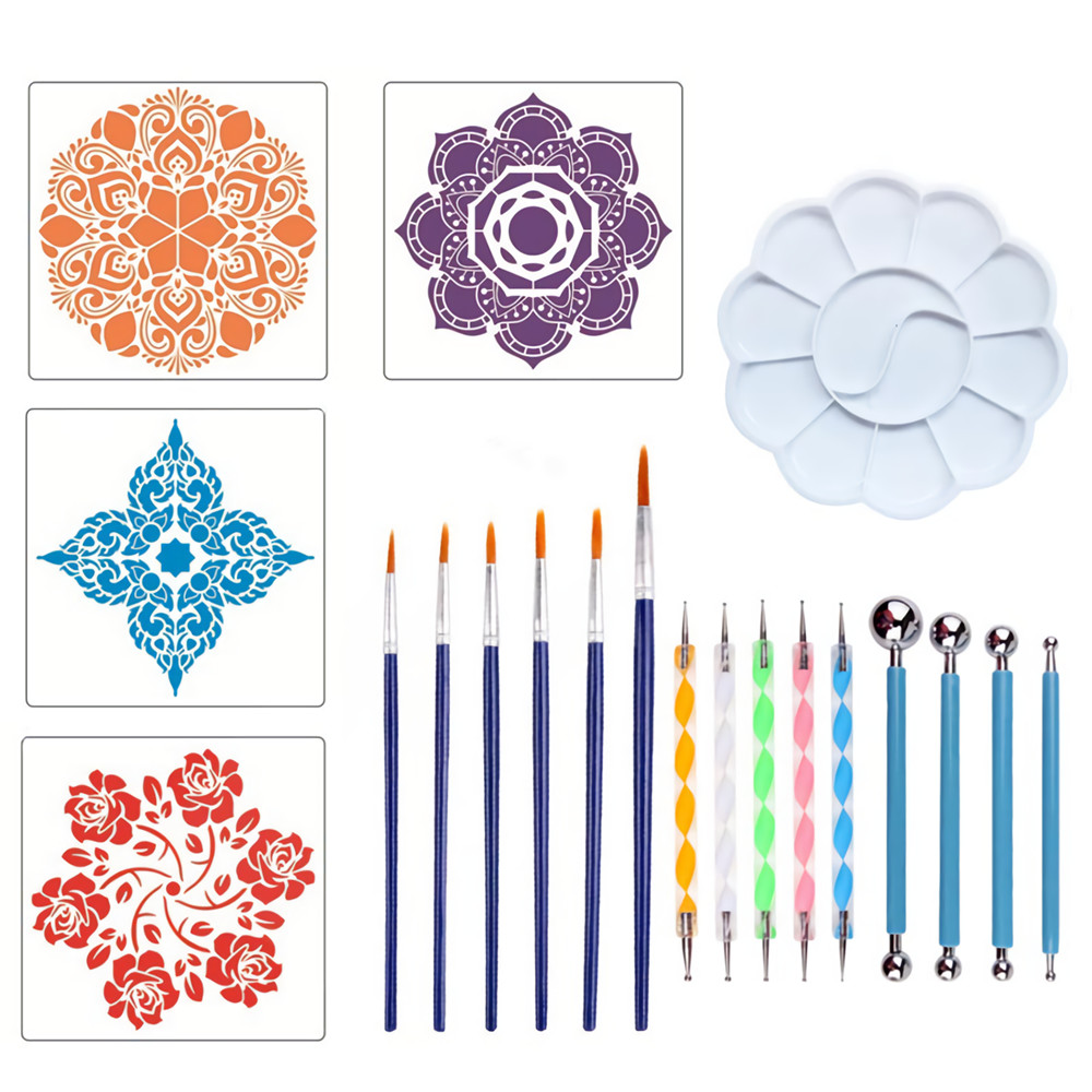 Datura-Stippling-Tool-Pen-Combination-Set-20-Pieces-DIY-Painted-Rock-Painting-Tools-Stationery-Art-S-1717290-1