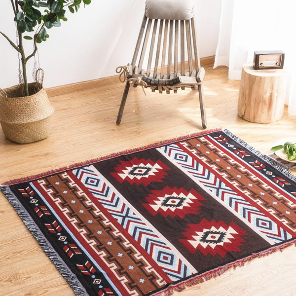 Home-Decoration-Aztec-Navajo-Towel-Mat-Throw-Wall-Hanging-Cotton-Rugs-Geometry-Woven-130160cm-1241567-6