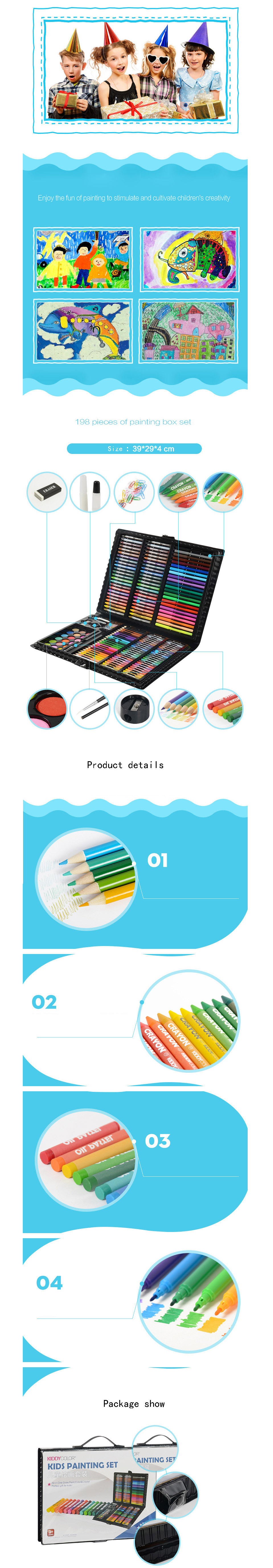 KIDDYCOLOR-Childrens-198-Childrens-Watercolor-Paint-Stationery-Suit-For-School-1460527-1