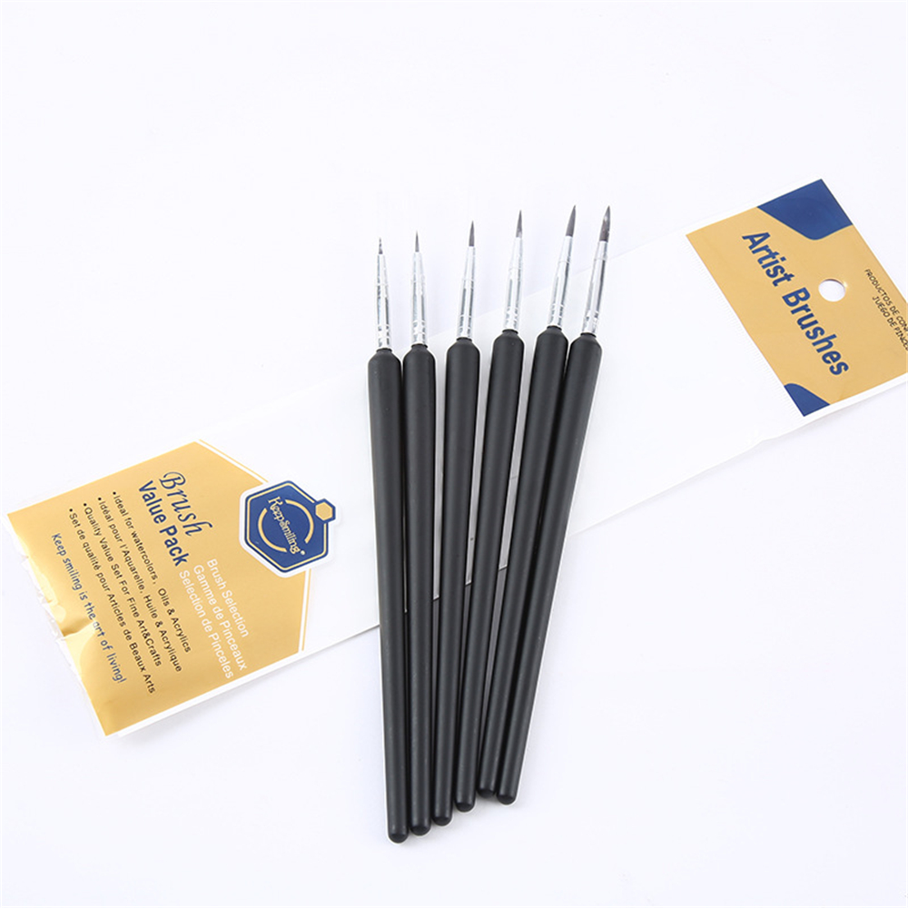 Keepsmiling-A6096-Nylon-Painting-Brush-Set-Line-Drawing-Pen-Watercolor-Acrylic-Painting-Brush-6Pcs-S-1743420-1