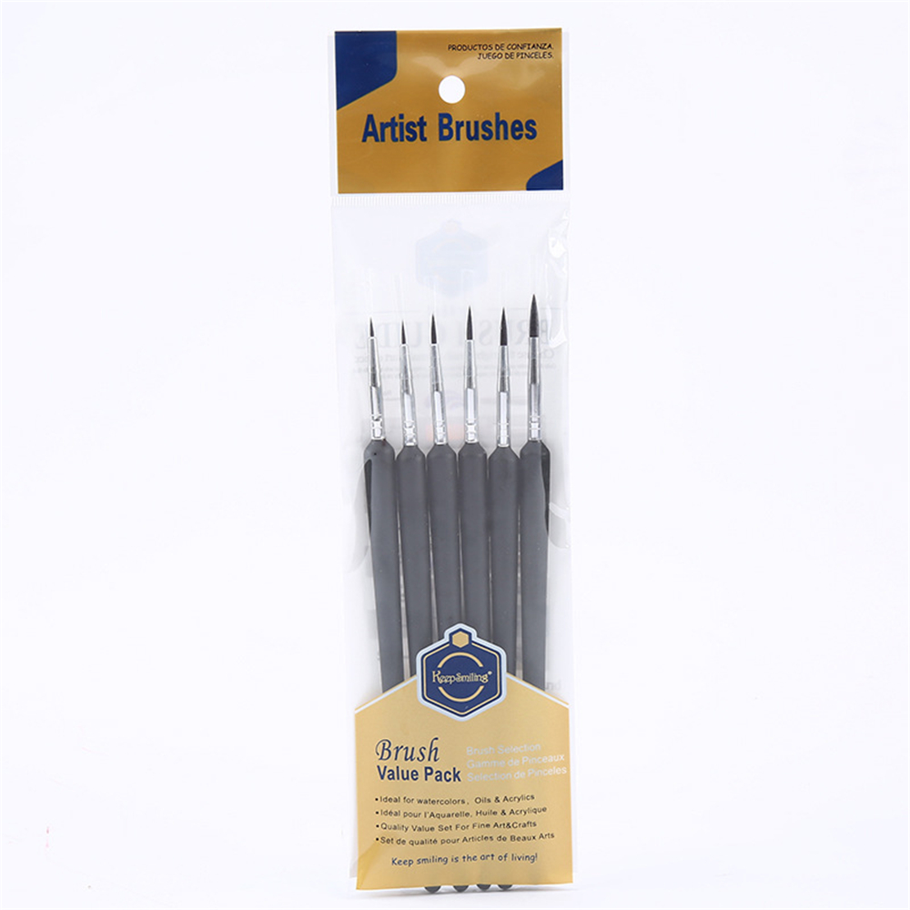 Keepsmiling-A6096-Nylon-Painting-Brush-Set-Line-Drawing-Pen-Watercolor-Acrylic-Painting-Brush-6Pcs-S-1743420-2