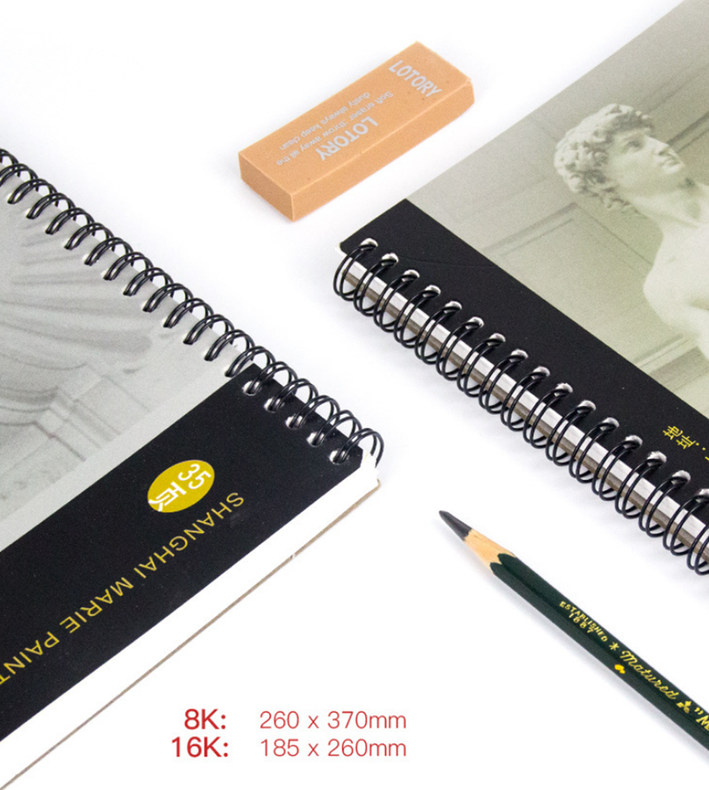 Maries-8K16K-35-Pages-Double-sided-Sketchbook-Coil-Thickening-Sketchbook-Watercolor-Hand-painted-Ske-1665734-2