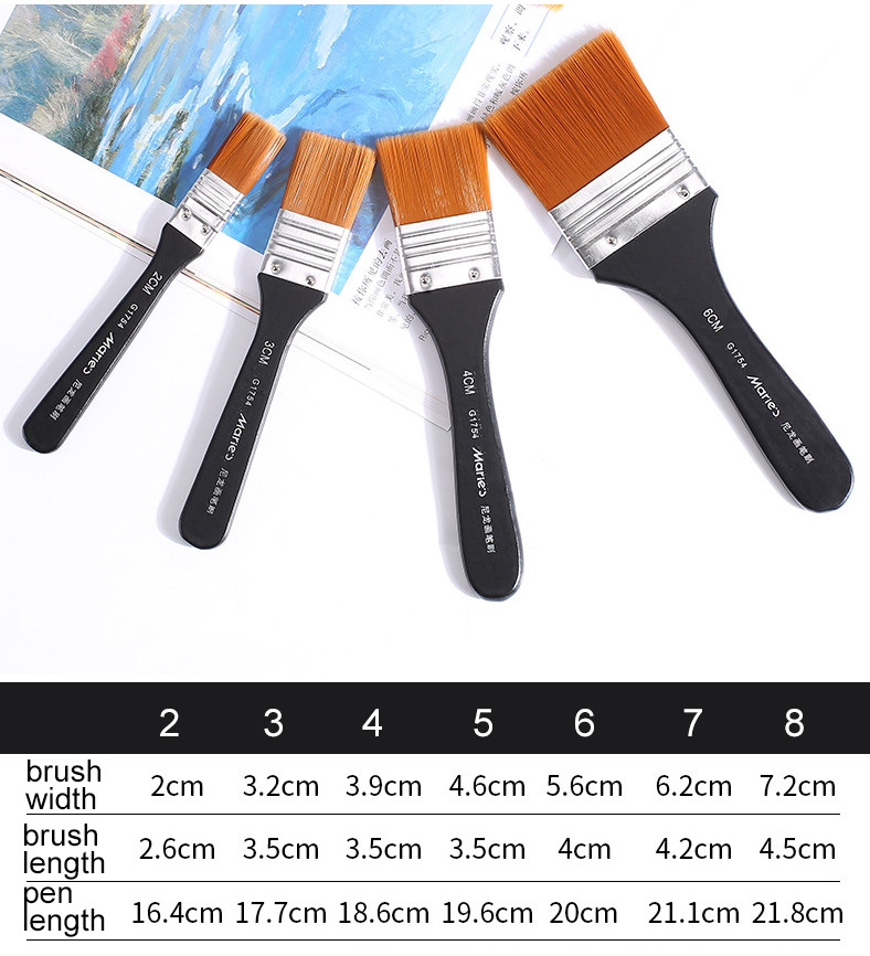 Maries-G1754-1-Piece-Nylon-Hair-Painting-Brush-Oil-Watercolor-Acrylic-Various-Sizes-Paint-Brushes-Sc-1603798-1