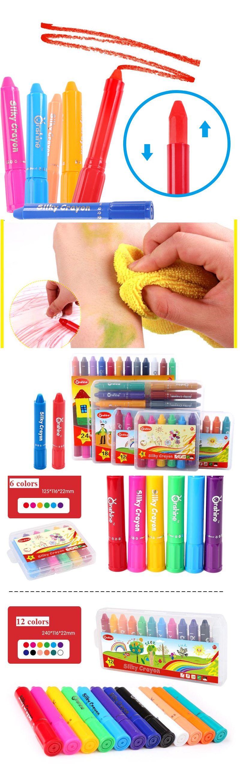 Onshine-18-Pcs-Crayon-Pens-Watercolor-Non-Toxic-Washable-Crayons-Art-Painting-Tools-Office-School-Su-1544858-3