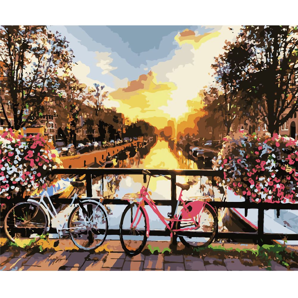 Paint-By-Numbers-Wall-Art-Beautiful-Sunrise-Flower-Bike-On-The-Bridge-In-Amsterdam-Poster-Living-Roo-1748733-1