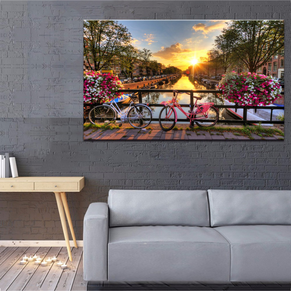 Paint-By-Numbers-Wall-Art-Beautiful-Sunrise-Flower-Bike-On-The-Bridge-In-Amsterdam-Poster-Living-Roo-1748733-15