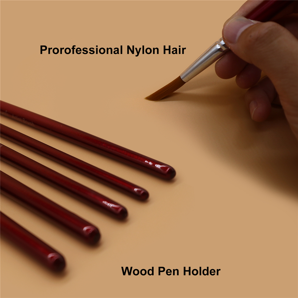 SeamiArt-12Pcs-Painting-Brush-Set-Different-Size-Round-Nylon-Tip-Artist-Nylon-Hair-Wooden-Hand-Water-1785402-3