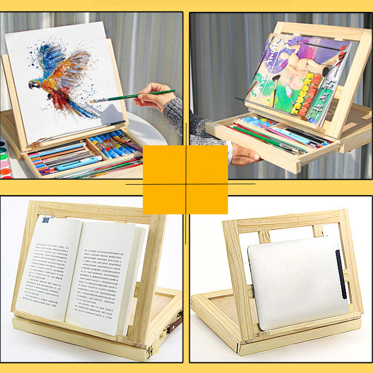 Table-Easel-Drawer-Pine-Wood-Artist-Easel-Painting-Stand-Craft-Art-Sketching-Box-Board-Desktop-Durab-1631672-2