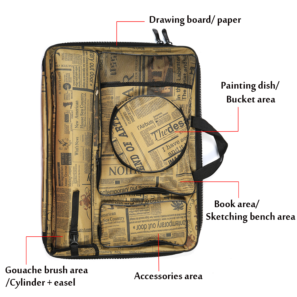 Thick-Canvas-4K-Drawing-Board-Bag-Multifunctional-Shoulder-Backpack-Waterproof-Hand-Carry-Bag-Artist-1686437-2