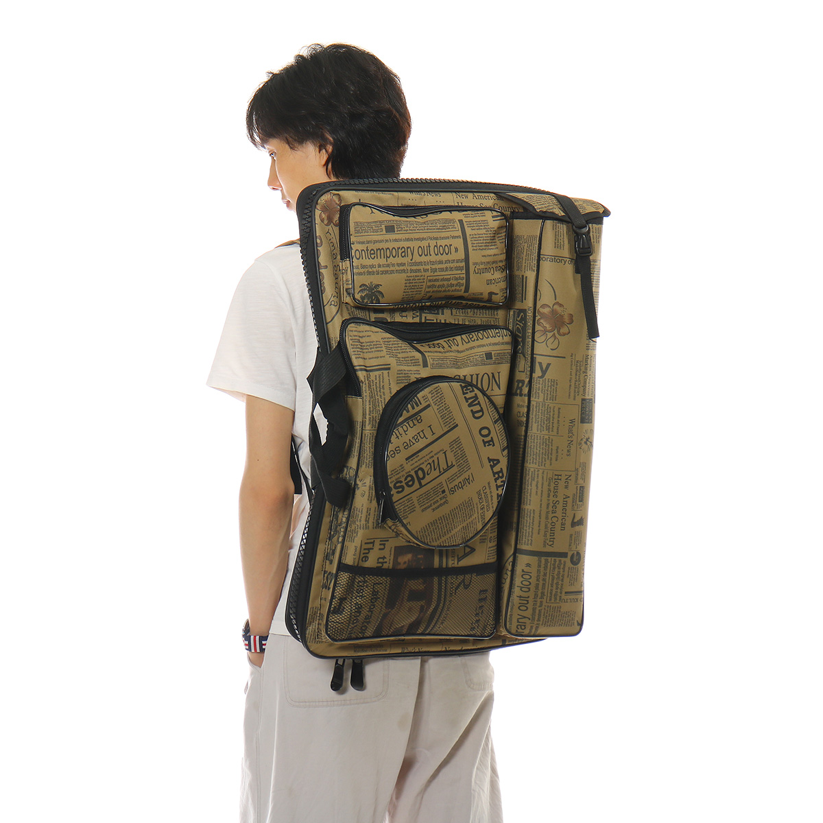 Thick-Canvas-4K-Drawing-Board-Bag-Multifunctional-Shoulder-Backpack-Waterproof-Hand-Carry-Bag-Artist-1686437-5