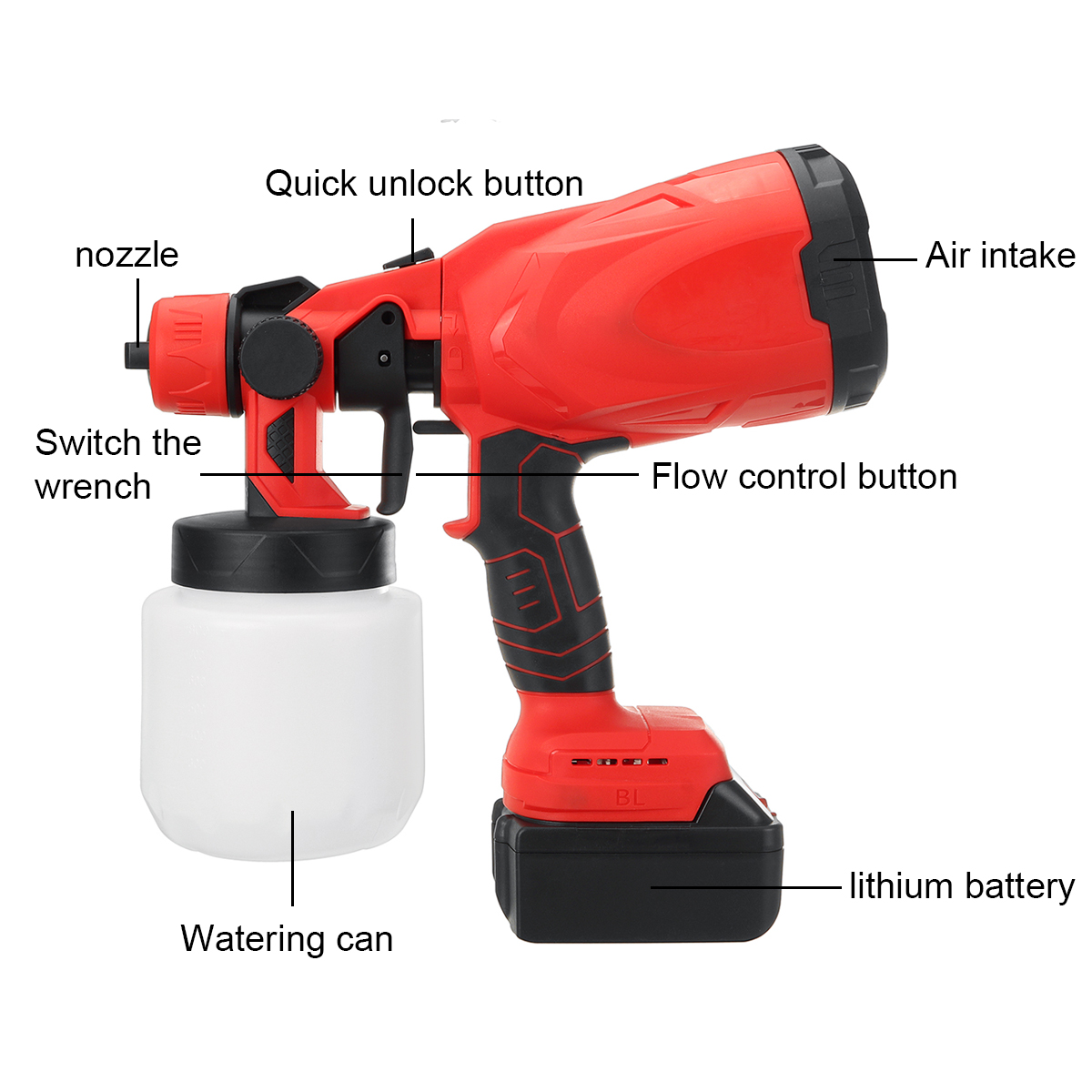 21V-1300mAh-Paint-Spray-Guns-Craft-Painting-Tool-Spray-Model-Airbrush-Electric-Paint-Sprayer-W-12-Ba-1872349-10