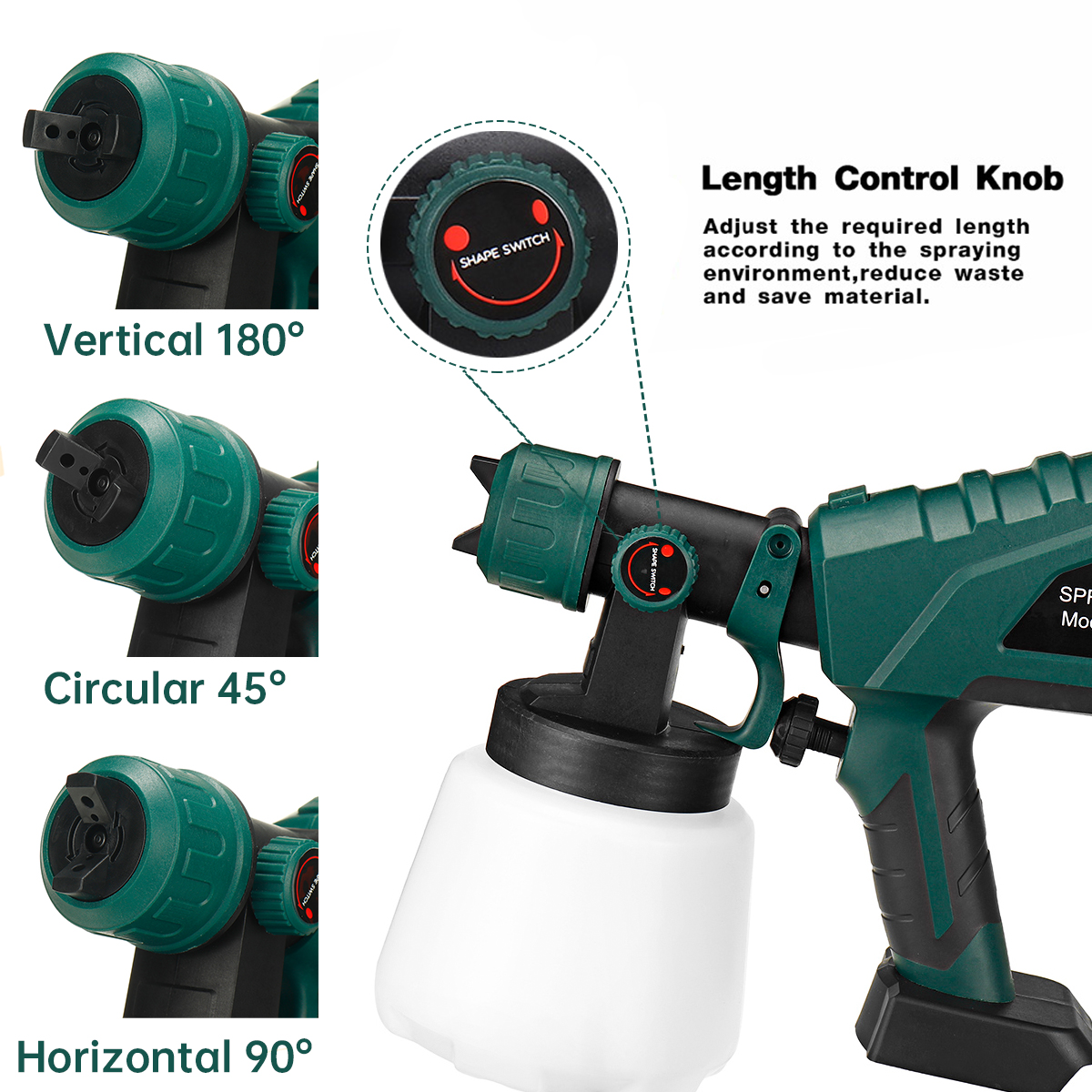 800W-1000ml-Cordless-Rechargeable-Electric-Paint-Sprayer-Spray-Guns-W-Adjustment-Knob-For-Makita-18V-1901191-3