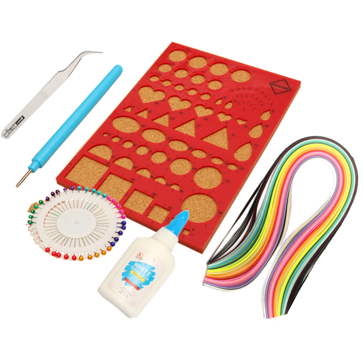 1-Set-Creations-Paper-Quilling-Kit-Slotted-Tools-Pins-Tweezer-Board-DIY-Craft-1065951-3
