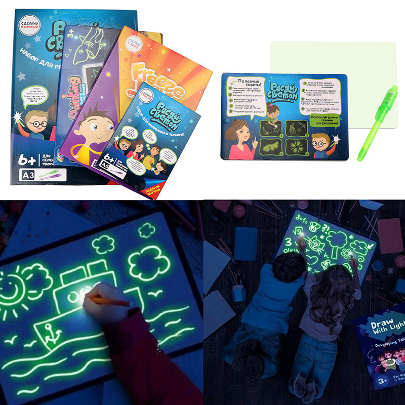 A3-Size-3D-Childrens-Luminous-Drawing-Board-Toy-Draw-with-Light-Fun-for-Kids-Family-1562989-3