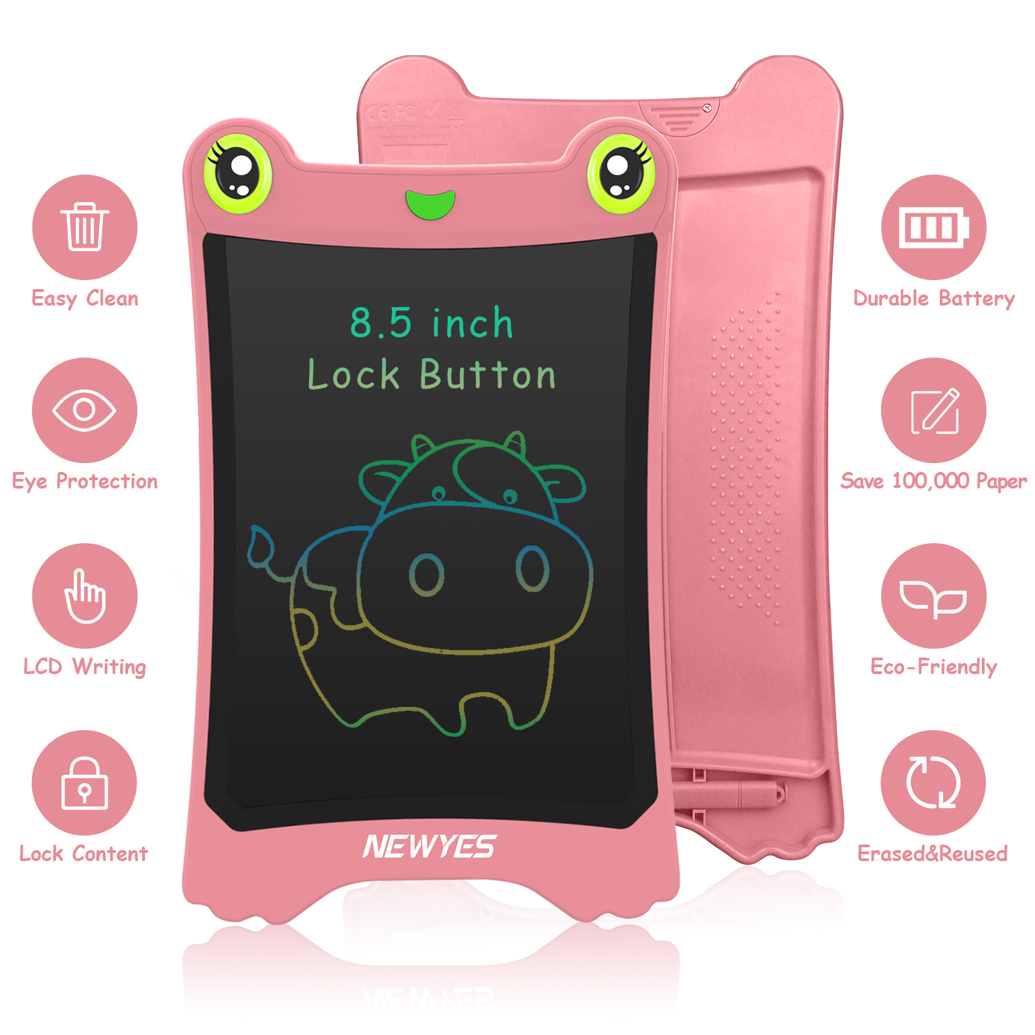 NEWYES-85-inch-Frog-Colors-screen-LCD-Writing-Tablet-Drawing-Handwriting-Pad-Message-Board-Kids-Writ-1607355-5