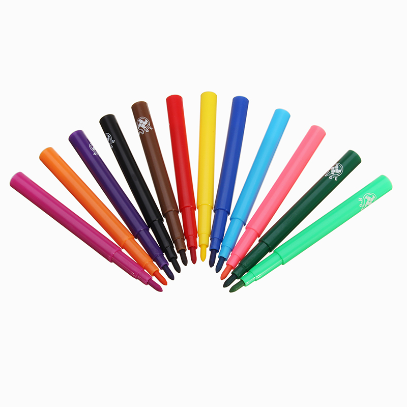 Watercolor-Pen-12-Colors-With-Painting-Templates-Dust-Free-Cloth-Battery-Operated-Toys-1234178-2