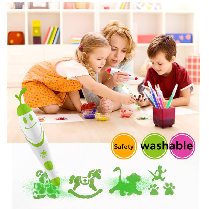 Watercolor-Pen-12-Colors-With-Painting-Templates-Dust-Free-Cloth-Battery-Operated-Toys-1234178-7