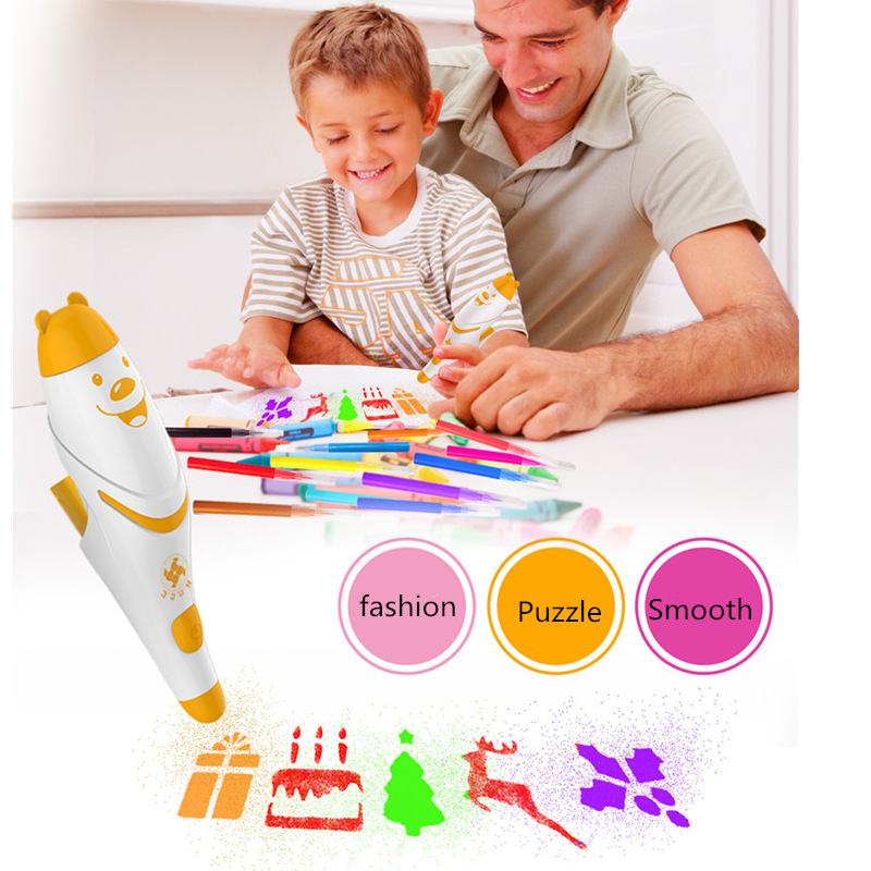 Watercolor-Pen-12-Colors-With-Painting-Templates-Dust-Free-Cloth-Battery-Operated-Toys-1234178-8