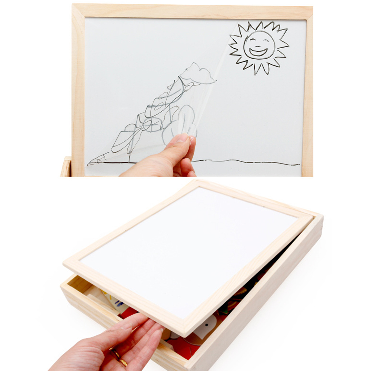 Wooden-DIY-Magnetic-Drawing-Board-Forest-Paradise-Childrens-Early-Educational-Learning-Toys-1676971-8