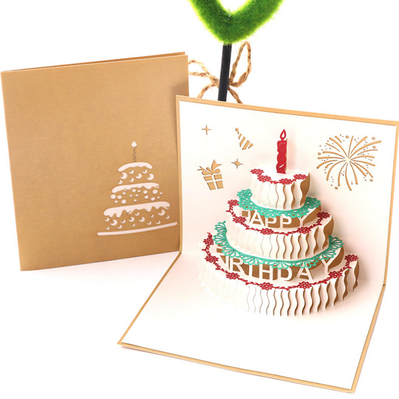 1Pcs-Cake-Shape-Vintage-Creative-Greeting-Cards-Birthday-Gift-Card-1655028-3