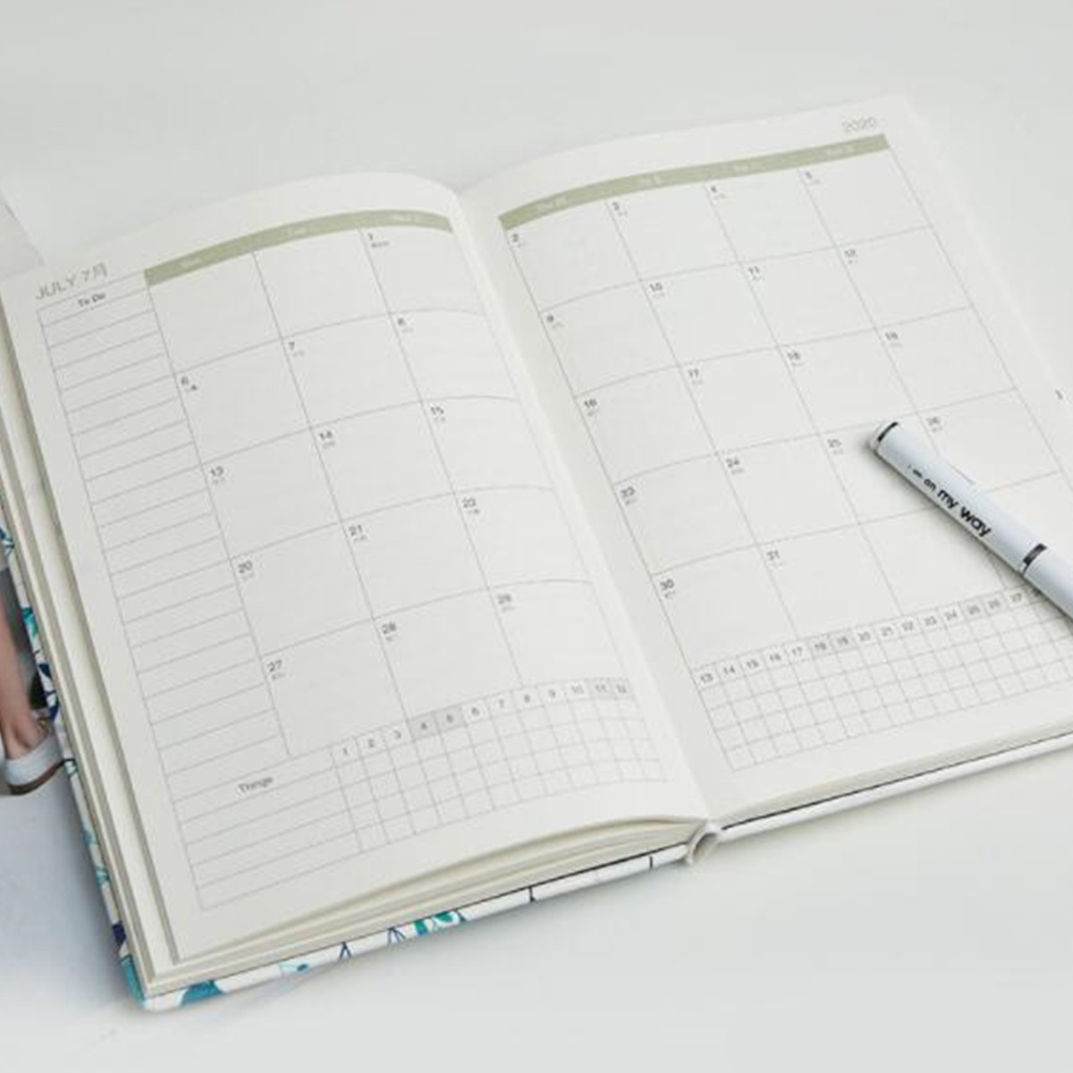 2019-2020-Weekly-Monthly-Agenda-Planner-Monthly-Weekly-Plan-Portable-Notebook-Cute-Diary-Flower-Sche-1530952-5