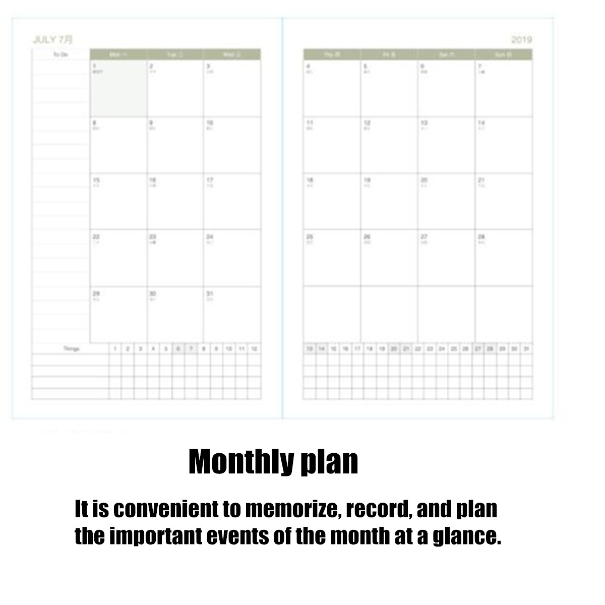2019-2020-Weekly-Monthly-Agenda-Planner-Monthly-Weekly-Plan-Portable-Notebook-Cute-Diary-Flower-Sche-1530952-10