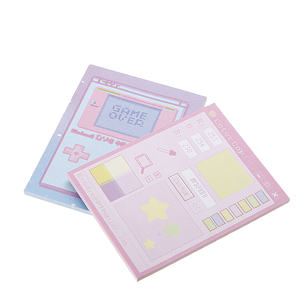 6-Pcspack-Colorful-Sticky-Notes-Cartoon-Love-Game-Pad-Sticky-Memo-Notes-Gift-Stationery-Office-Stick-1444828-3