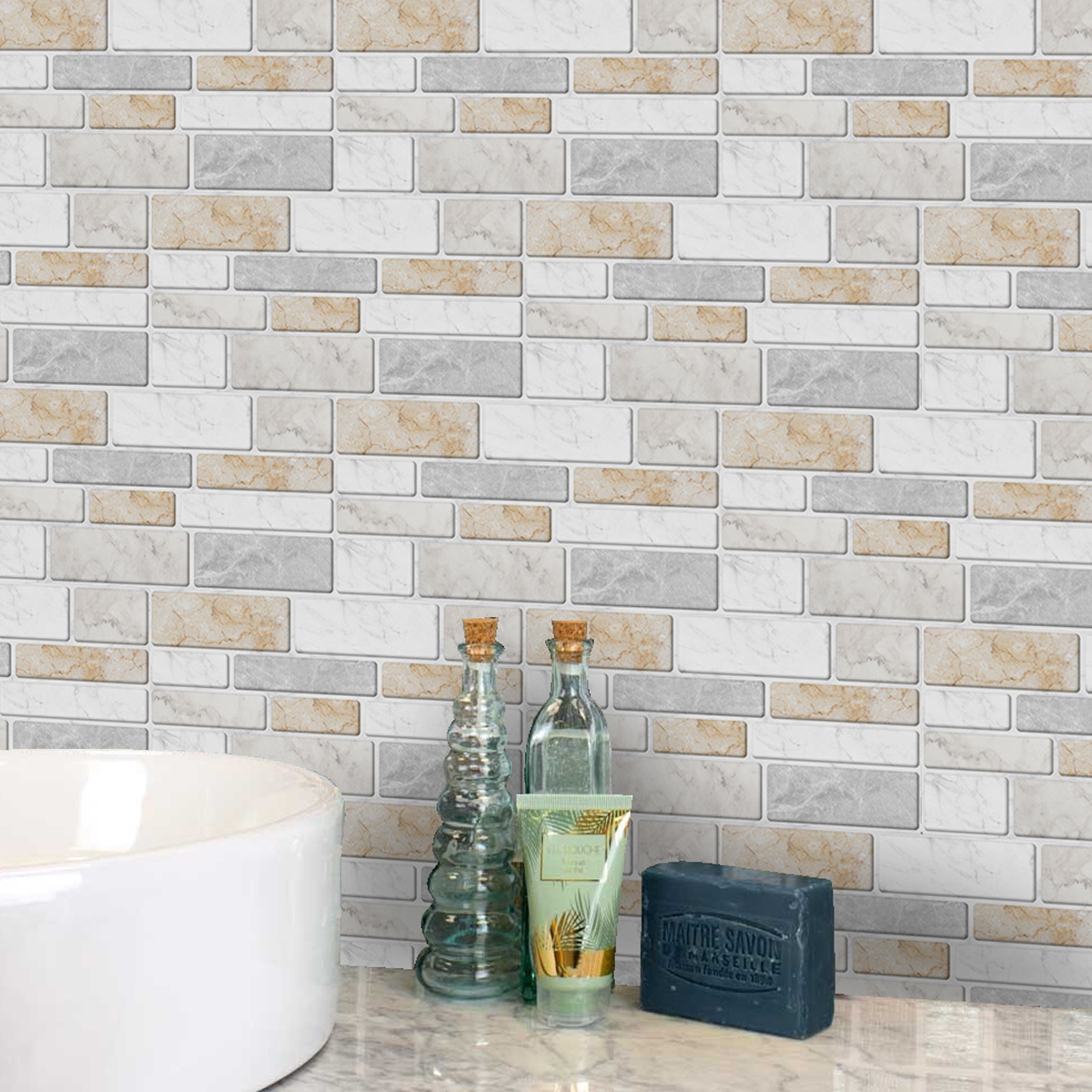 92754pcs-Warm-Marble-Tile-Wall-Stickers-Self-adhesive-Wall-Paper-DIY-Home-Decor-1732820-7