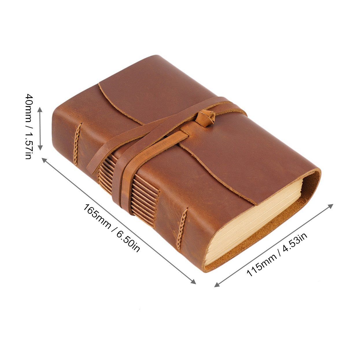 Thick-Genuine-Leather-Journal-Book-400-Pages-Blank-Paper-Notebook-Kraft-Notepad-Gift-School-Office-S-1869888-13