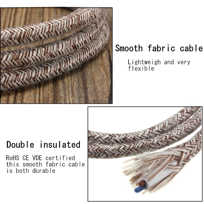 10M-2-Cord-Color-Vintage-Twist-Braided-Fabric-Light-Cable-Electric-Wire-1069140-10