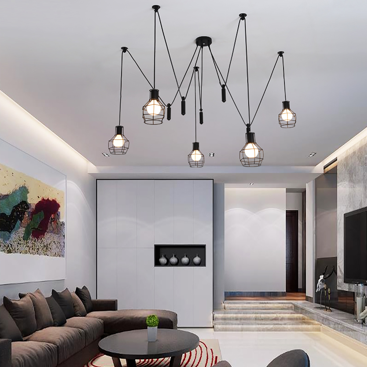 135-Heads-Nordic-Style-Retro-Modern-Ceiling-Light-LED-Pendant-Lamp-Dining-Room-Chandelier-1714406-4