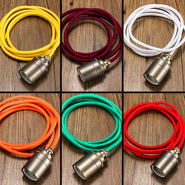 2M-E27E26-Vintage-Fabric-Cable-Pendant-Light-Hanging-Filament-Lamp-Bulb-Holder-Socket-1058315-1