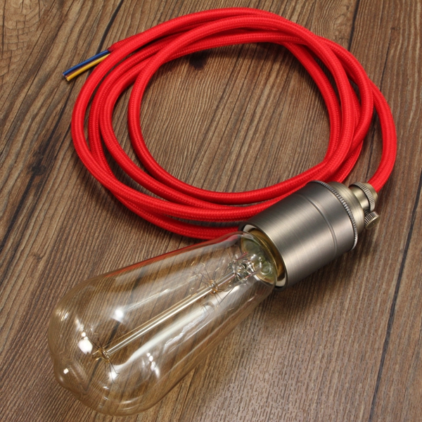 2M-E27E26-Vintage-Fabric-Cable-Pendant-Light-Hanging-Filament-Lamp-Bulb-Holder-Socket-1058315-4