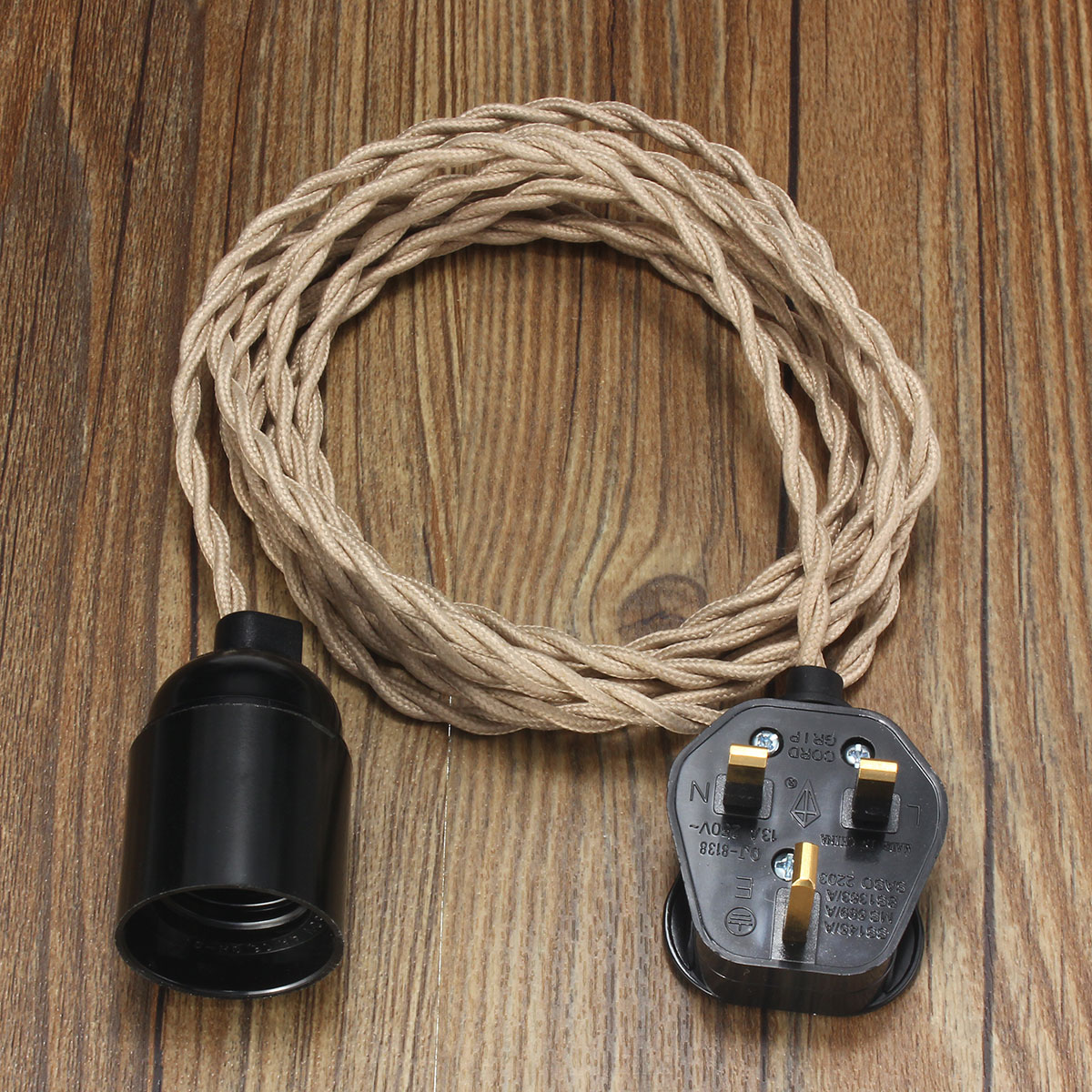 3M-E27-Vintage-Twisted-Fabric-Cable-UK-Plug-In-Pendant-Lamp-Light-Bulb-Holder-Socket-1068749-5